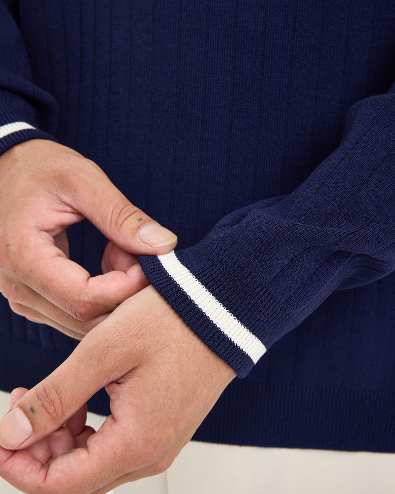 Men's Drew LS Polo Knit