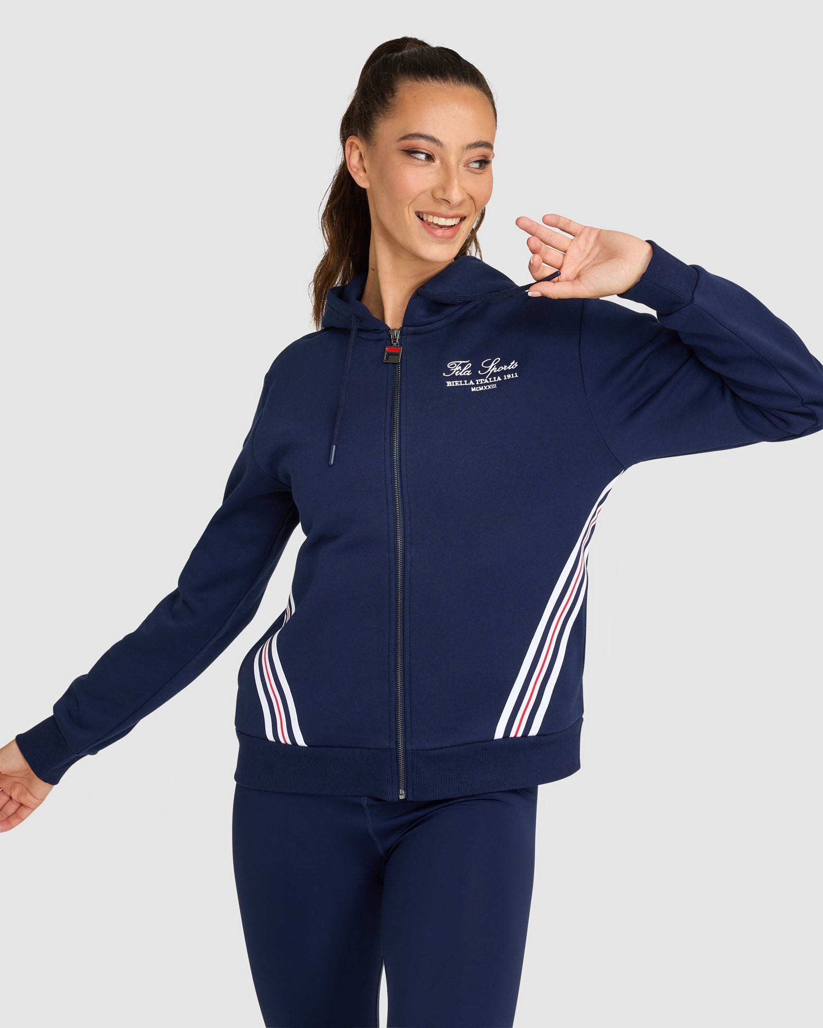 Fila tracksuit womens hot sale blue