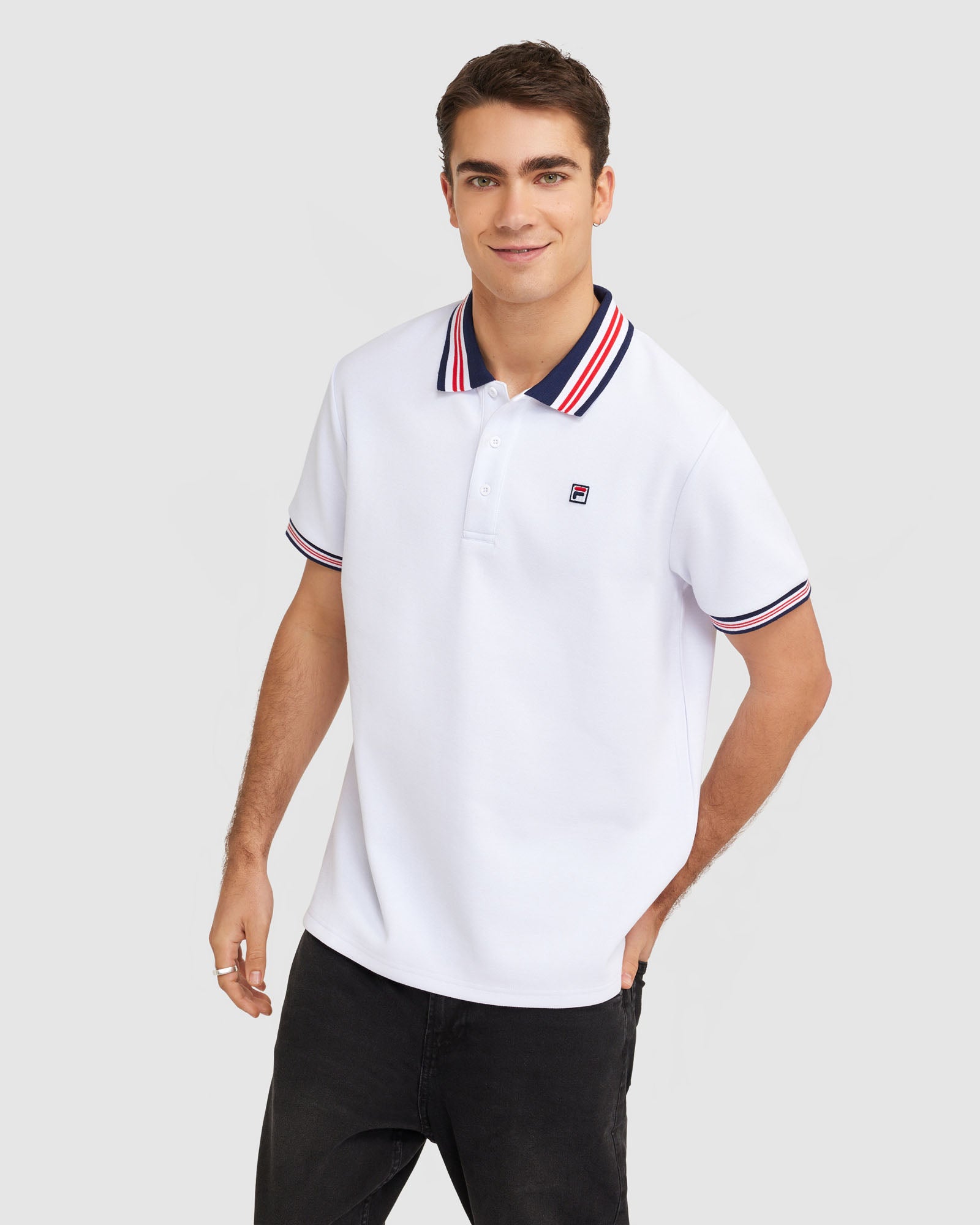 Fila polo cheap mens white